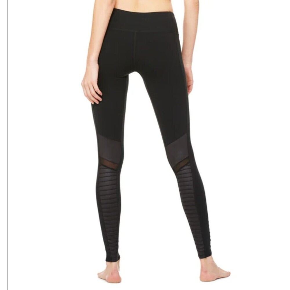 Alo Yoga 7/8 High-Waist Moto Legging Black Size XS Athletic Yoga Workout Gym - Picture 3 of 11